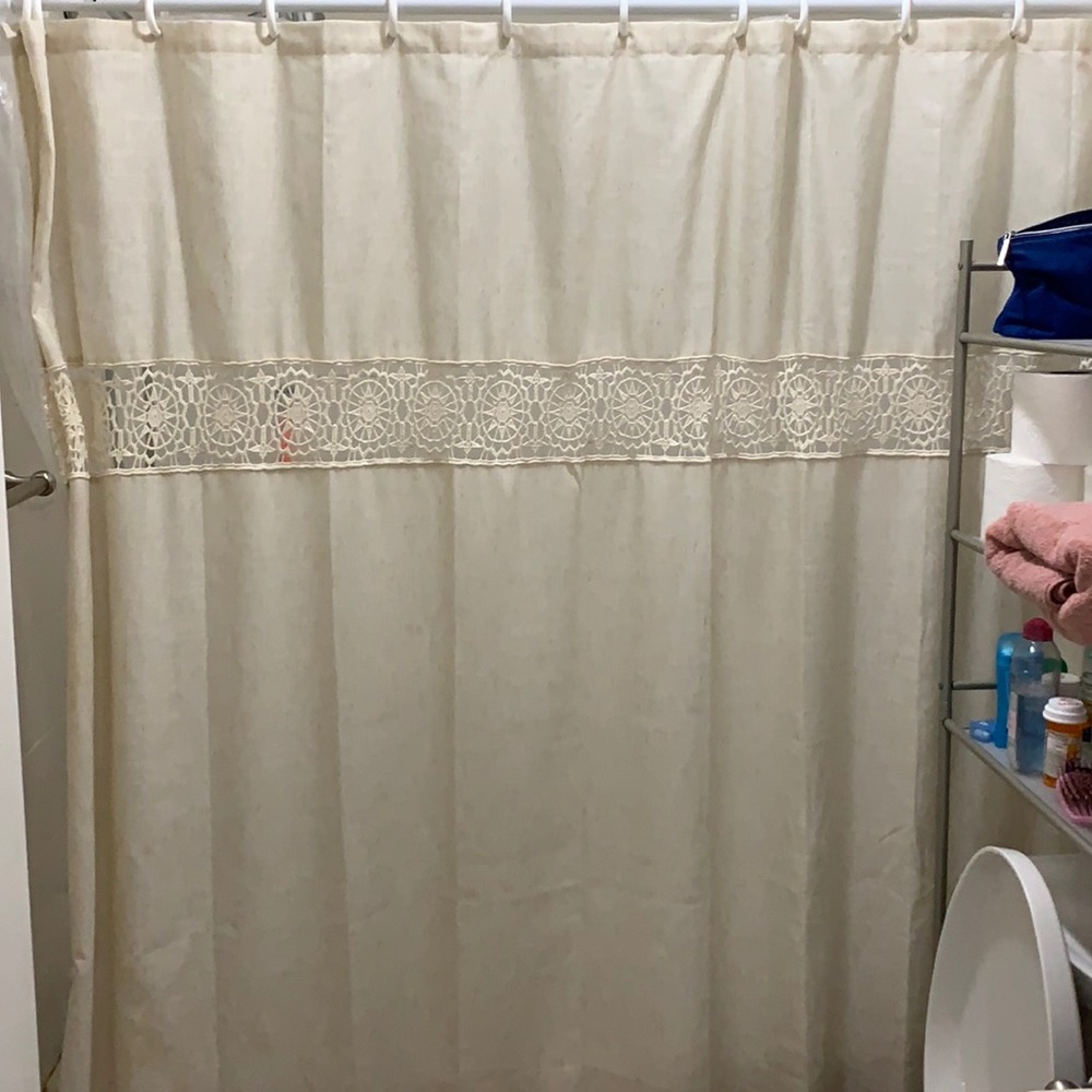 Adorable cream opal house shower curtain